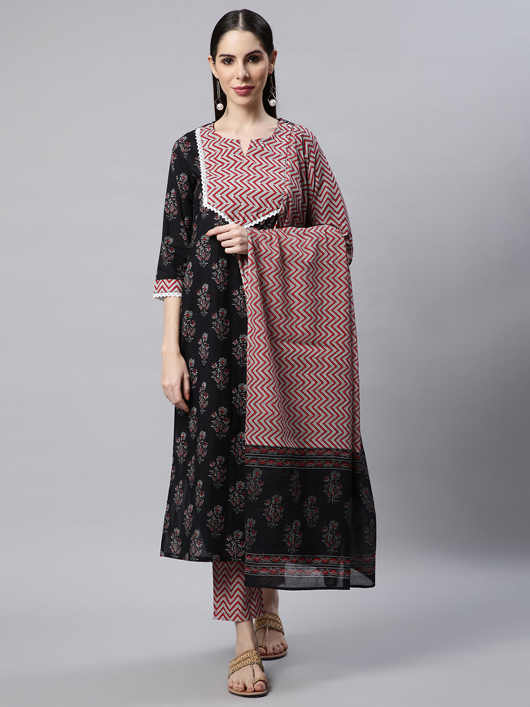 dress yoke design A PLUS BY AHALYAA Yoke Design V-Neck Lace Inserts A-Line Maxi Dress