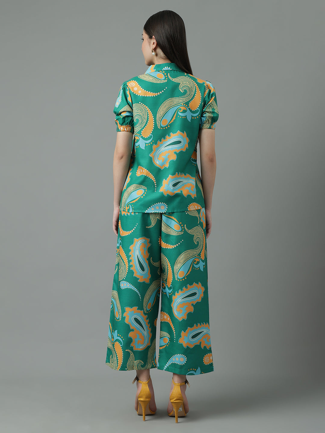 Women Green Printed Regular Size  Co-ord Set