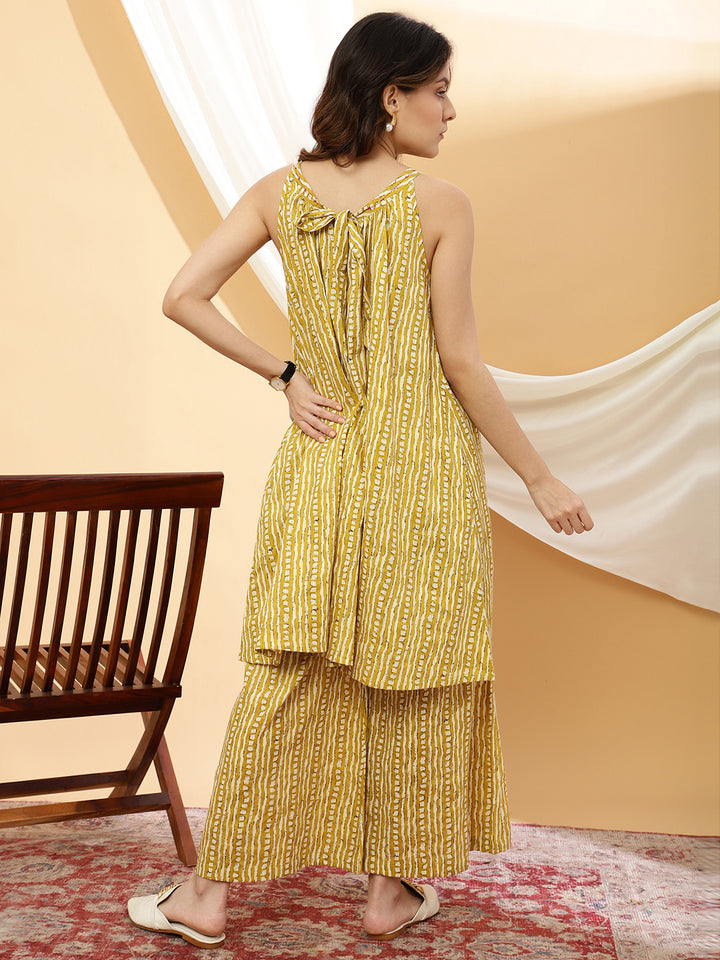 Women Yellow Printed Co-ord Set