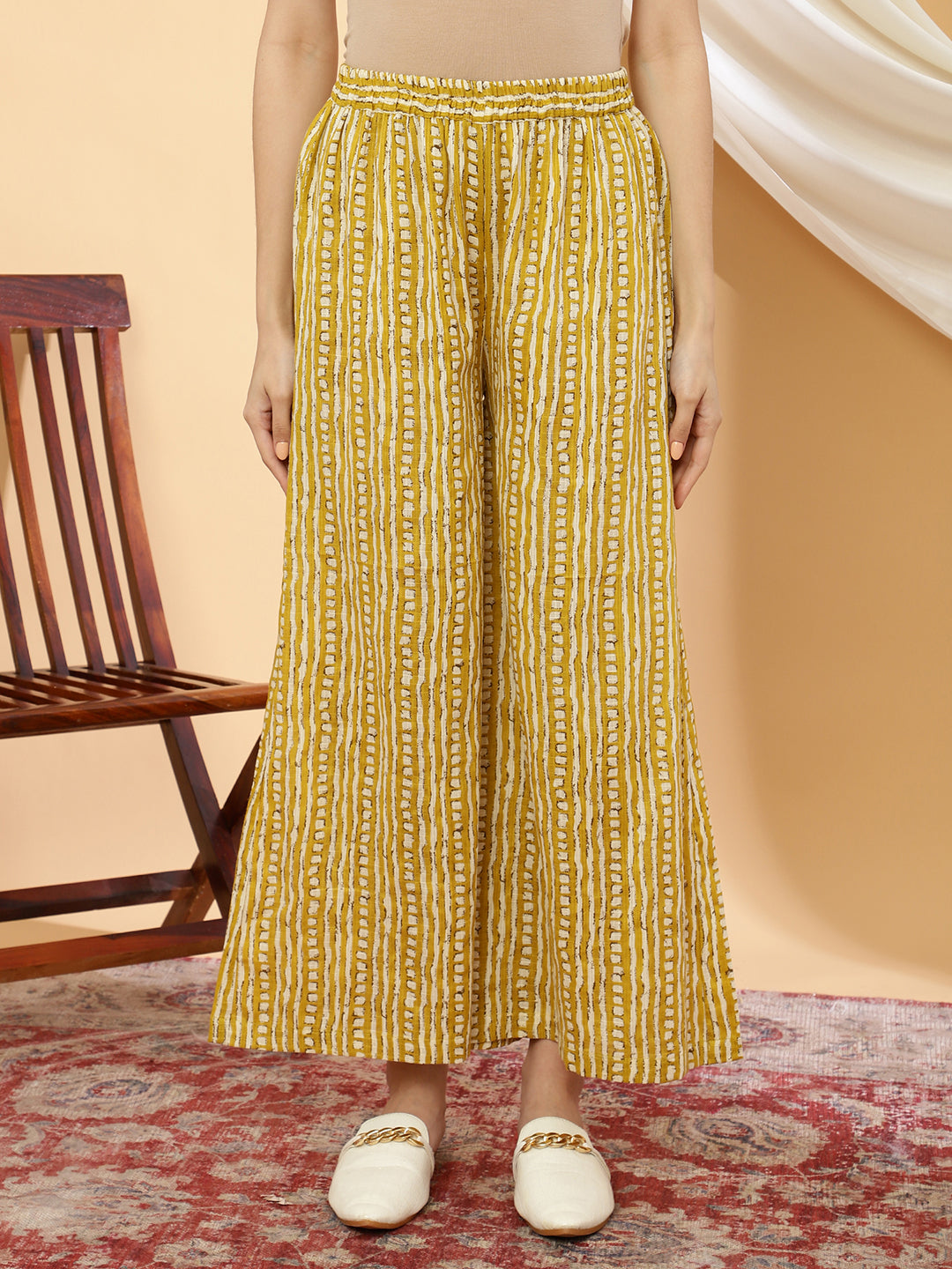 Women Yellow Printed Co-ord Set