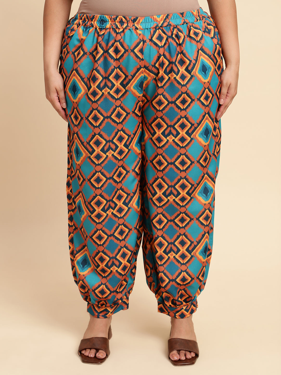 women Multicoloured Printed Plus Size Co-ord Set-NB133PL-CO