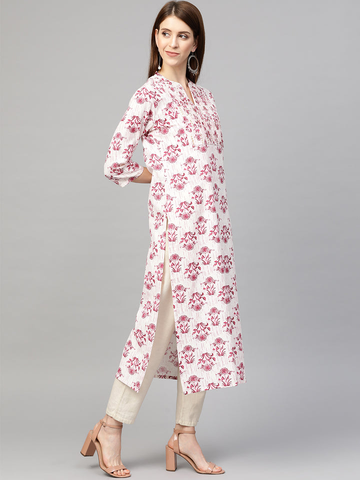 Women Pink Printed Kurta